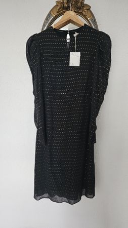 Marlene Birger Kleid, Gr. 32, Schwarz mit Goldpunkten ✨
