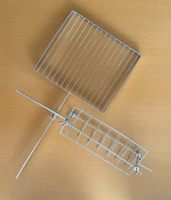 Set de 2 grilles en acier inoxydable pour barbecue / grill