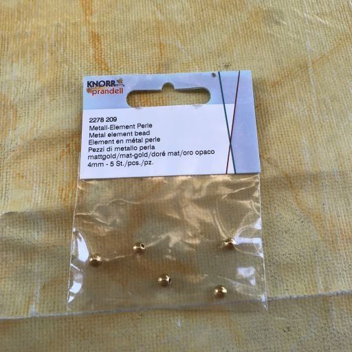 Perle (finte): LOT METALL-ELEMENT PERLE 4MM – Nuovo e nell'imballaggio originale da Ostermundigen venduto da Wyatt-Earp 2