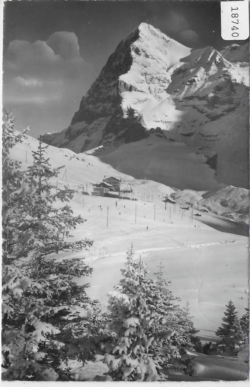 Cartes postales: Wengernalp mit Eiger im Winter en hiver – Antique à Ettingen par Kartenplanet