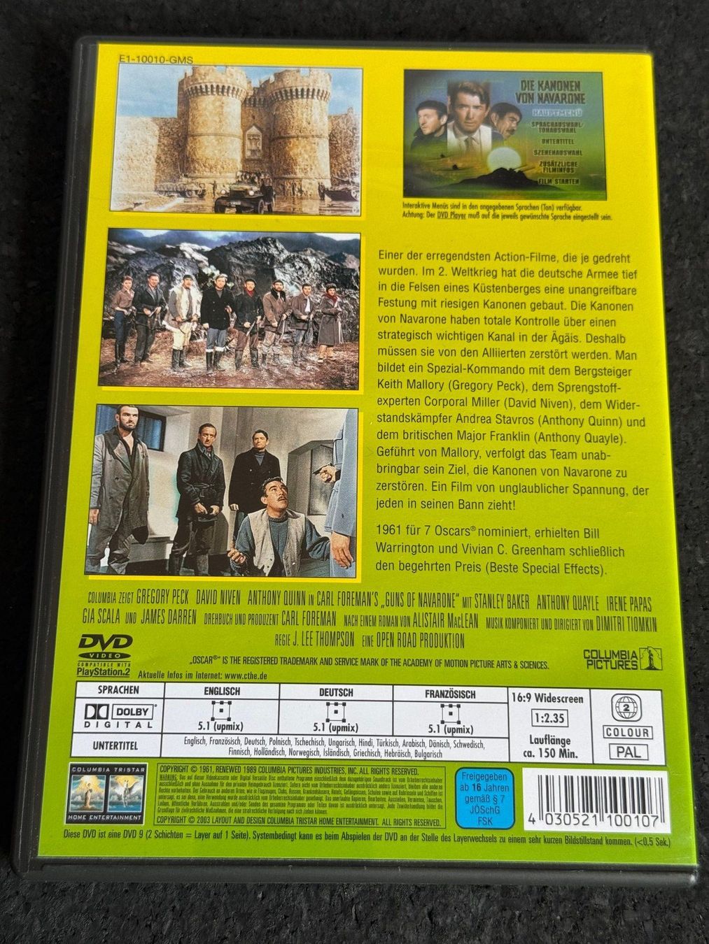 Tutti i DVDs: Die Kanonen von Navarone DVD DE/EN/FR – Usato da Fribourg venduto da tschjoly 1