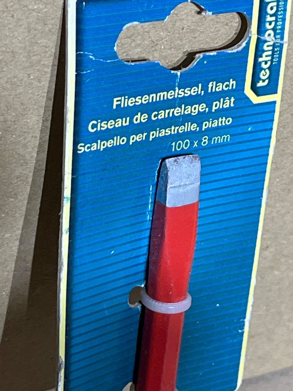 Technocraft Tutti gli attrezzi: Technocraft Fliesenmeissel flach 100x8mm – Nuovo e nell'imballaggio originale da Tann venduto da Mad_less 1