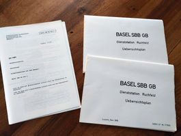 SBB Dienstvorschrift Basel SBB GB Stw 4 - Gleisplan etc.