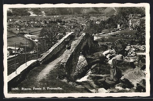 Cartoline postali: AK Biasca, Ponte S. Petronilla – Usato da Berlin venduto da bartko-reher