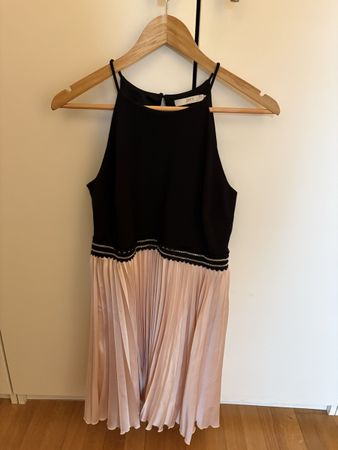 Kleid Jake's Cocktail schwarz rosa Grösse 40 Plissee