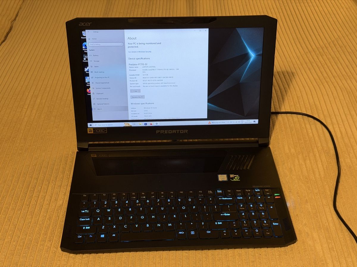 Acer Notebooks: Acer Predator Triton 700 – Gebraucht aus Zürich von SugarZebra