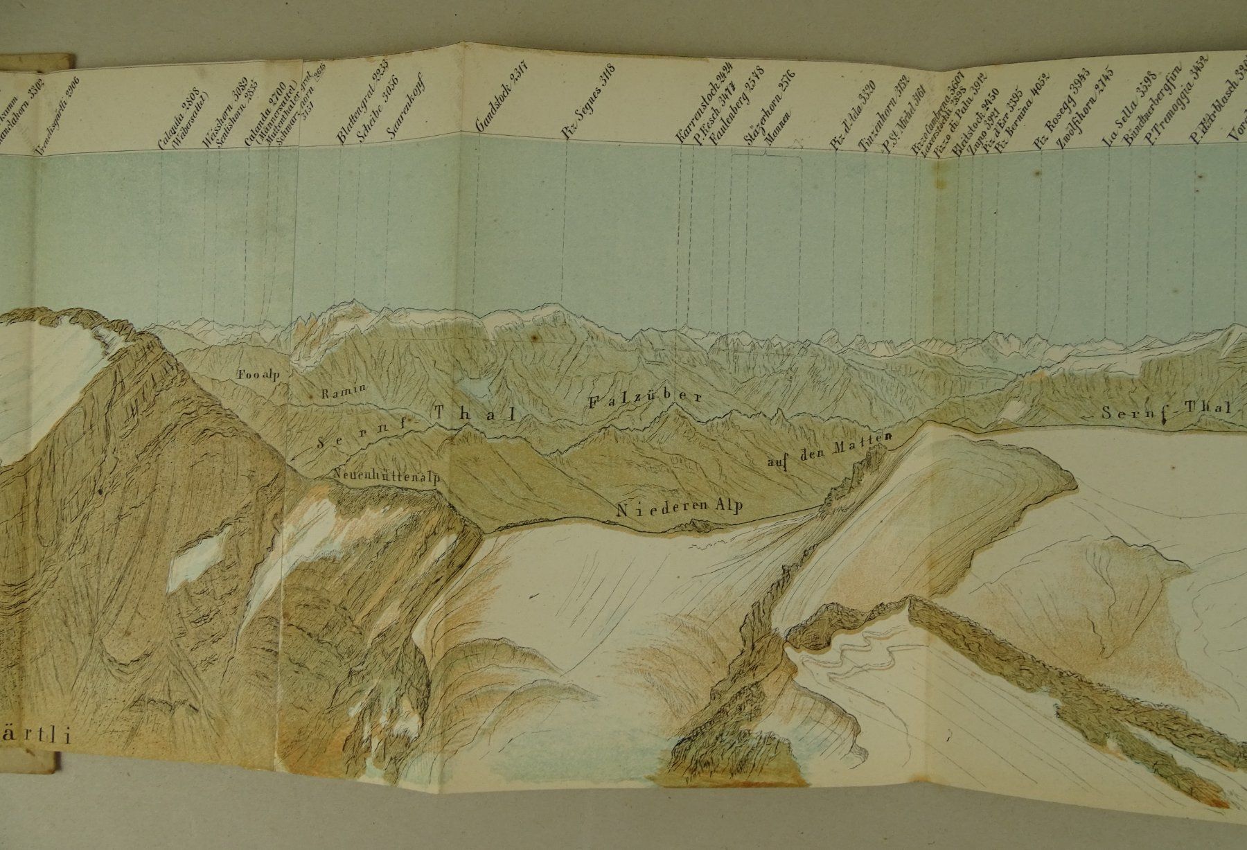 Libri: PANORAMA VOM RUCHEN GLÄRNISCH 1870 – Usato da Grüningen venduto da Kartensammler 3