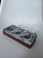 Vintage Backpfeifenständer Glas / Leder