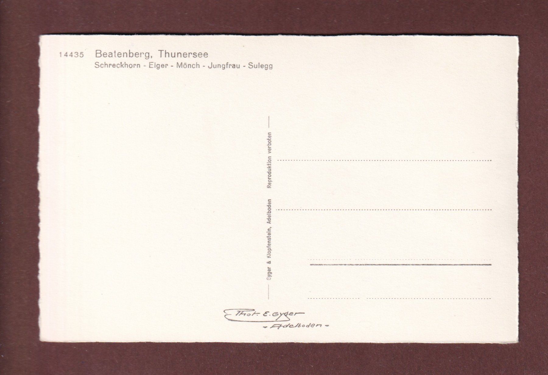 Cartoline postali: BEATENBERG unter Schnee – Usato da Pully venduto da nicecards-shop 1