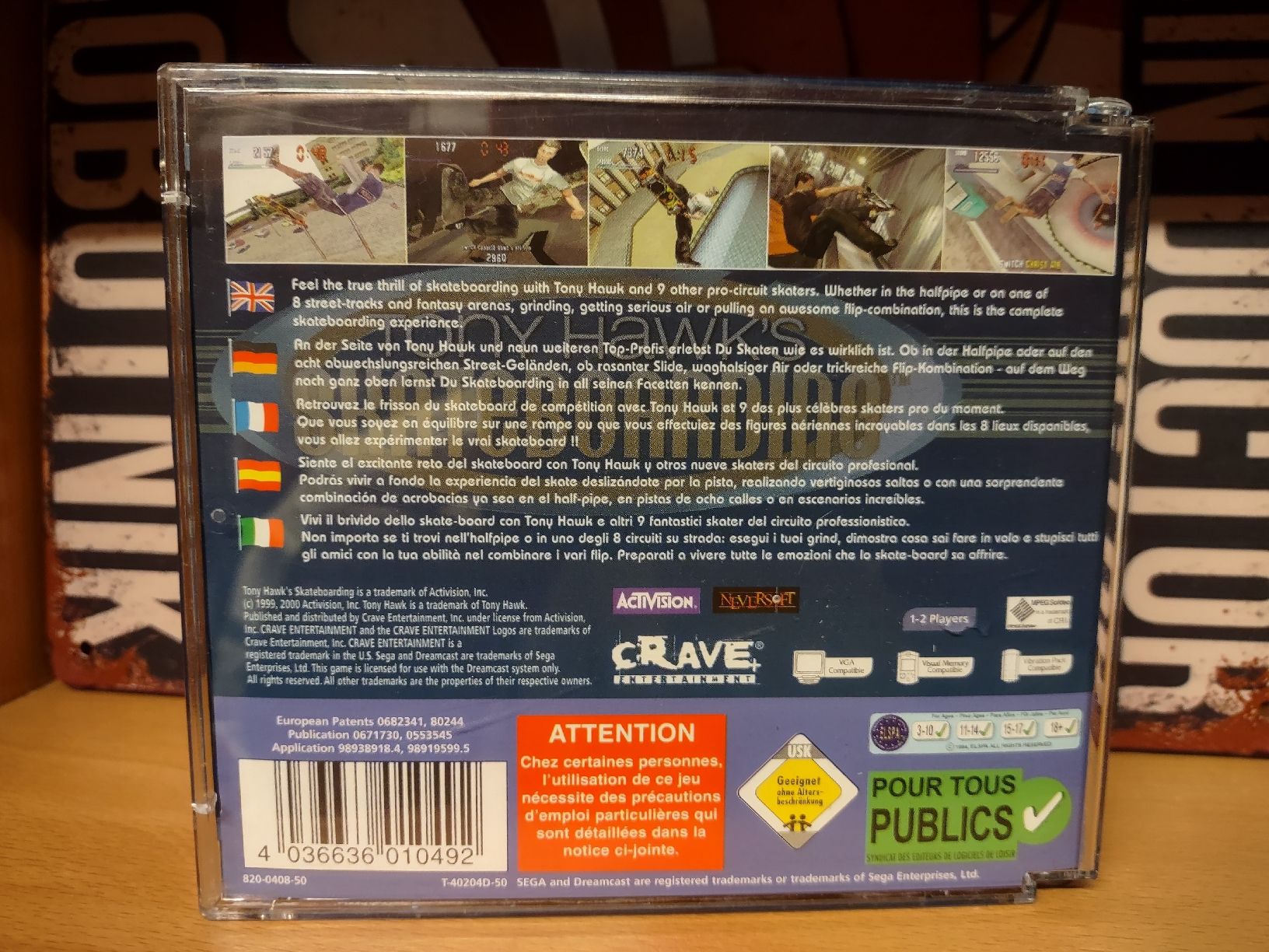 Sega Spiele: Tony Hawk's Skateboarding Dreamcast - – Gebraucht aus Fribourg von PastGame 1