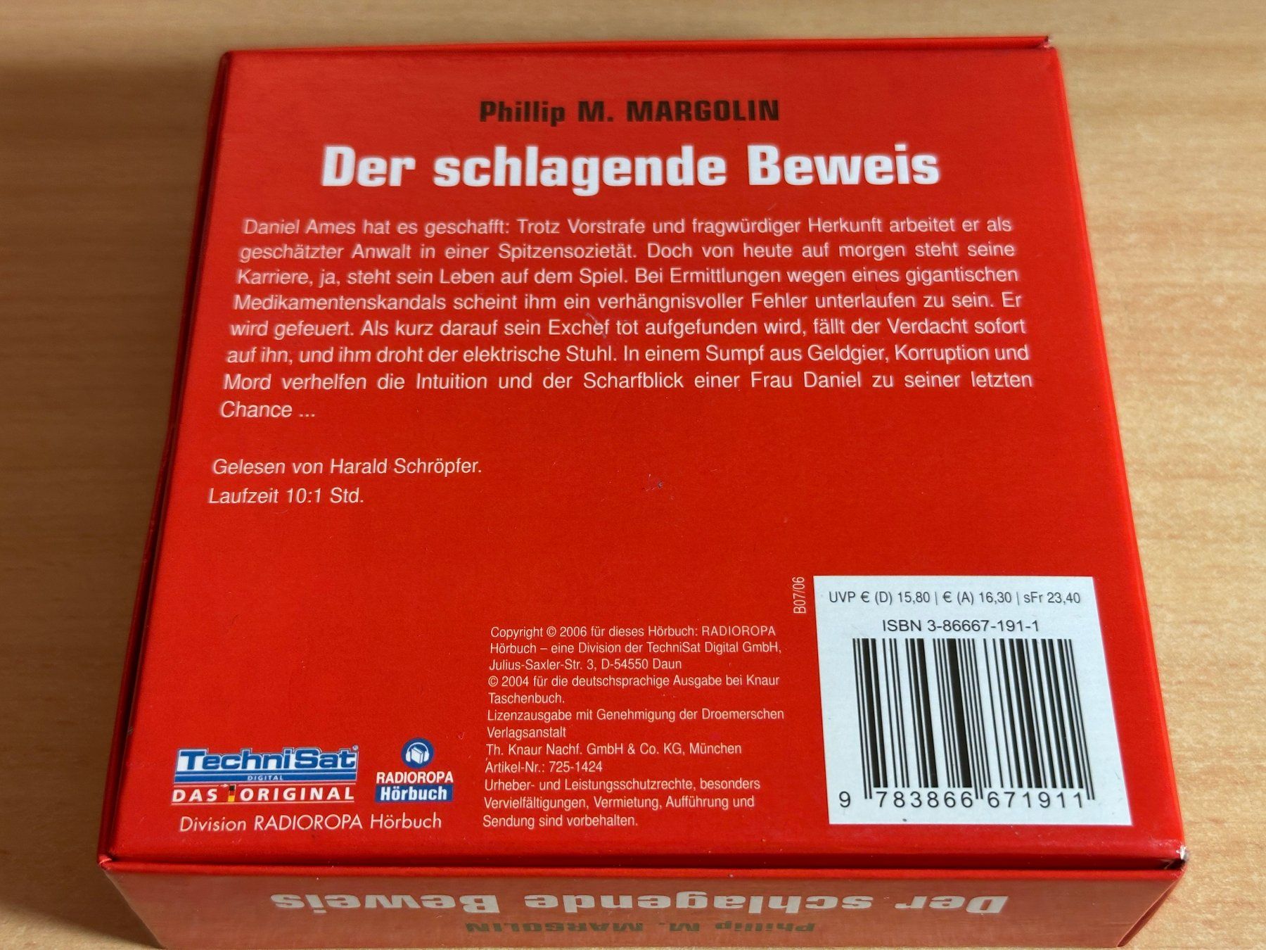 Audiolibri: Phillip M. Margolin - Der schlagende Beweis - 8 CD + MP3 CD – Usato da Rikon im Tösstal venduto da Alpenmutz 1