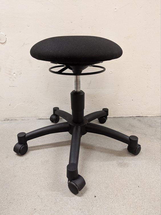 Topstar BAL10S12 Hocker Balance 10 – Anthrazit, Höhenverstellbar 42-55 Cm, Mit 3D-Gummielement, Sicherheitsrollen