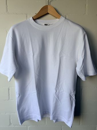 UNIQLO AIRism Baumwolle T-Shirt weiss Gr. S