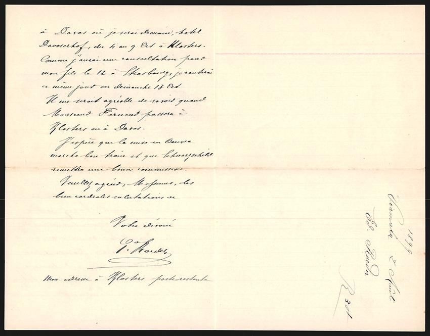Autres collections & raretés: Briefkopf Thusis 1899, Hotelgesellschaft – D'occasion à Berlin par bartko-reher 1
