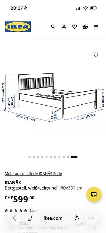Ikea Lits: Bettgestell – D'occasion à Wangen b. Olten par eda_pw9g 1