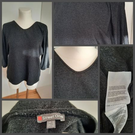 ***STREET ONE*** Feinstrickpulover antrazit Gr 42
