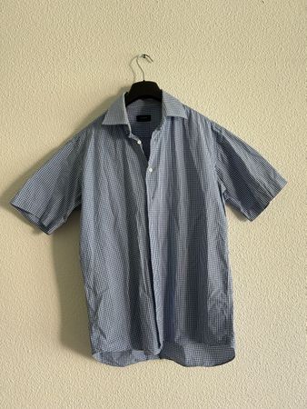 Chemise Paul Kehl à carreaux bleus, taille 40, été ☀️
