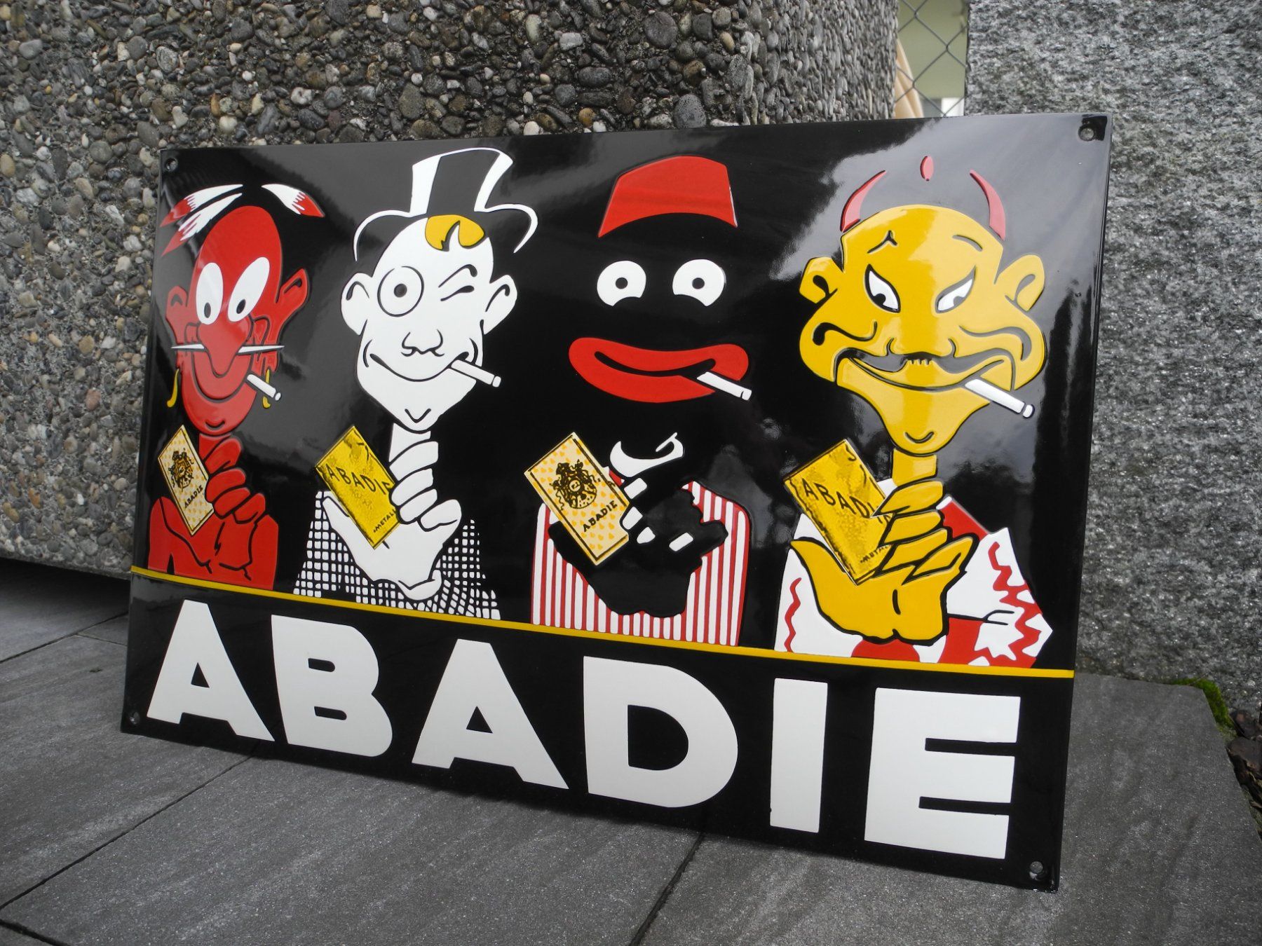 Ecriteaux: ABADIE ZIGARETTENPAPIER EMAILSCHILD – Neuf (Voir description) à Reinach AG par Huckleberrysix