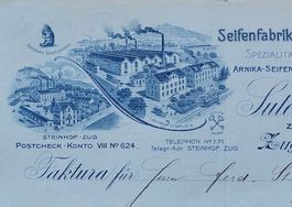 Antike Rechnung Briefkopf Lithographie Seifenfabrik Zug 1914