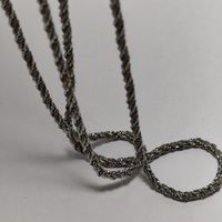 gold plated Chain Necklace Rope Style  Used #C9