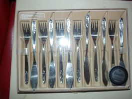 12 tlgs. Fischbesteck "Forelle" von Esmeyer, vintage