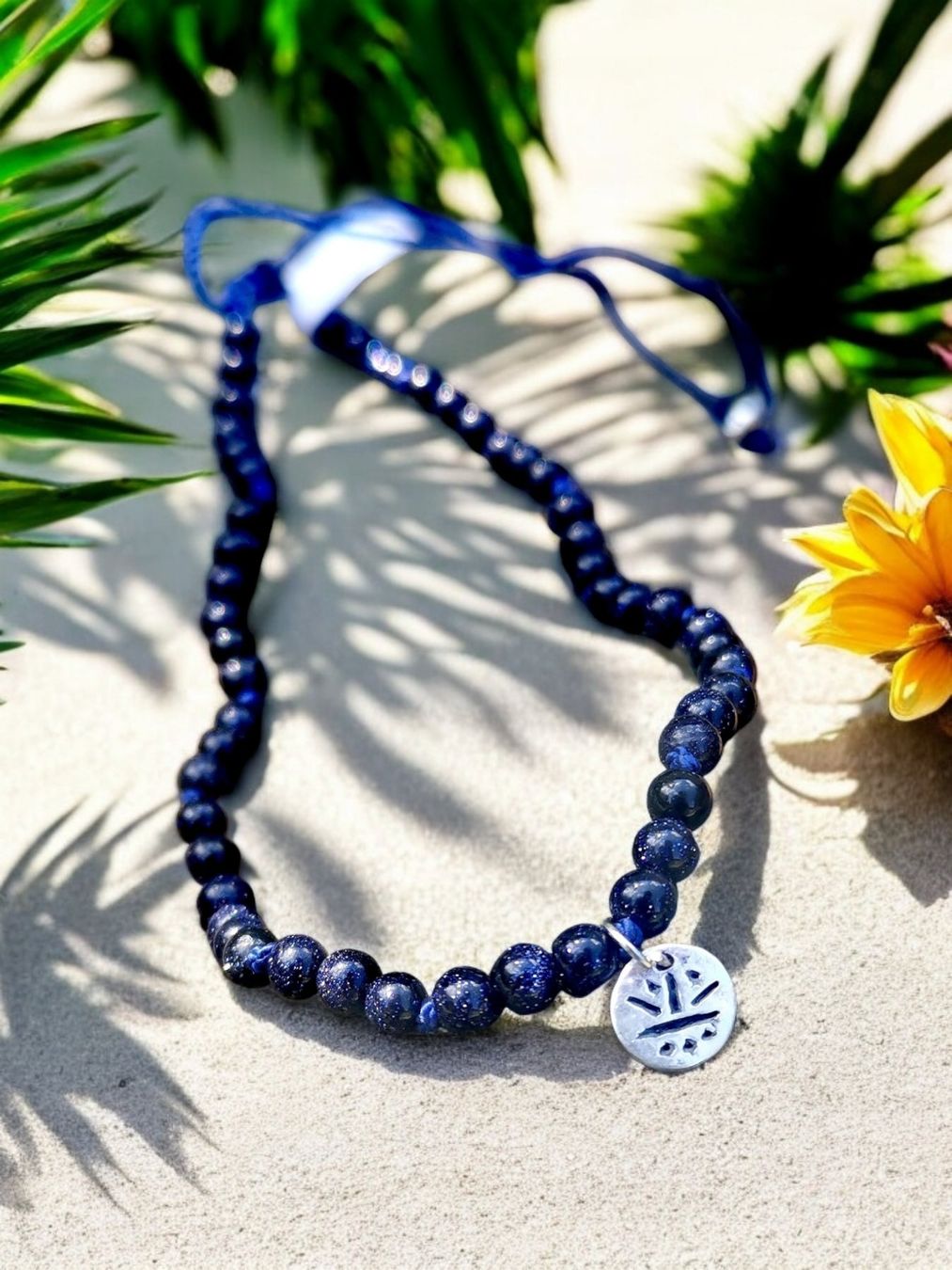Bracciali & Braccialetti: Fusskette Blaufluss & Silber – Nuovo e nell'imballaggio originale da Aarau venduto da Schmuckhoehle_MD