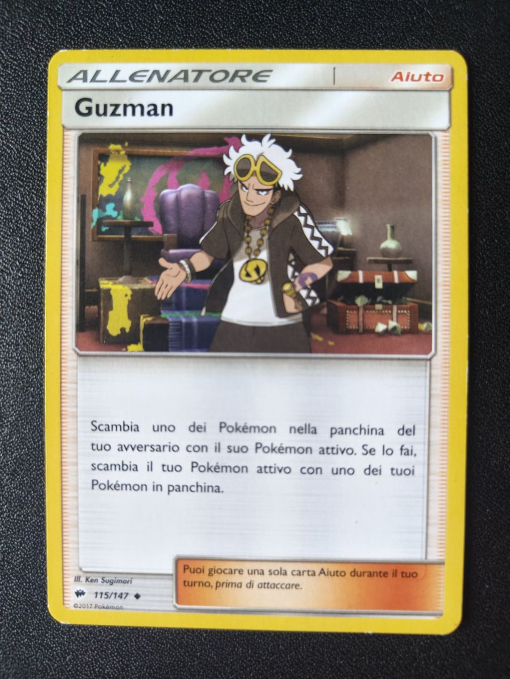 Pokémon Carte collezionabili: Guzman 115/147 Trainer Pokémon Burning Shadows IT – Usato da Mezzovico venduto da finsteraar
