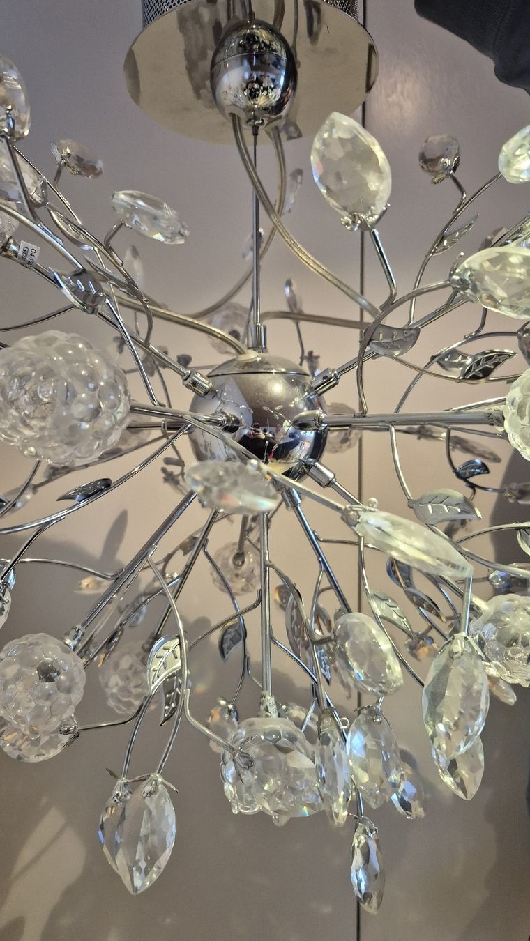 Kronleuchter & Deckenlampen: Kronleuchter, Ornamente aus Glas, ca 60cm Durchmesser – Gebraucht aus Wädenswil von frandzrh 1