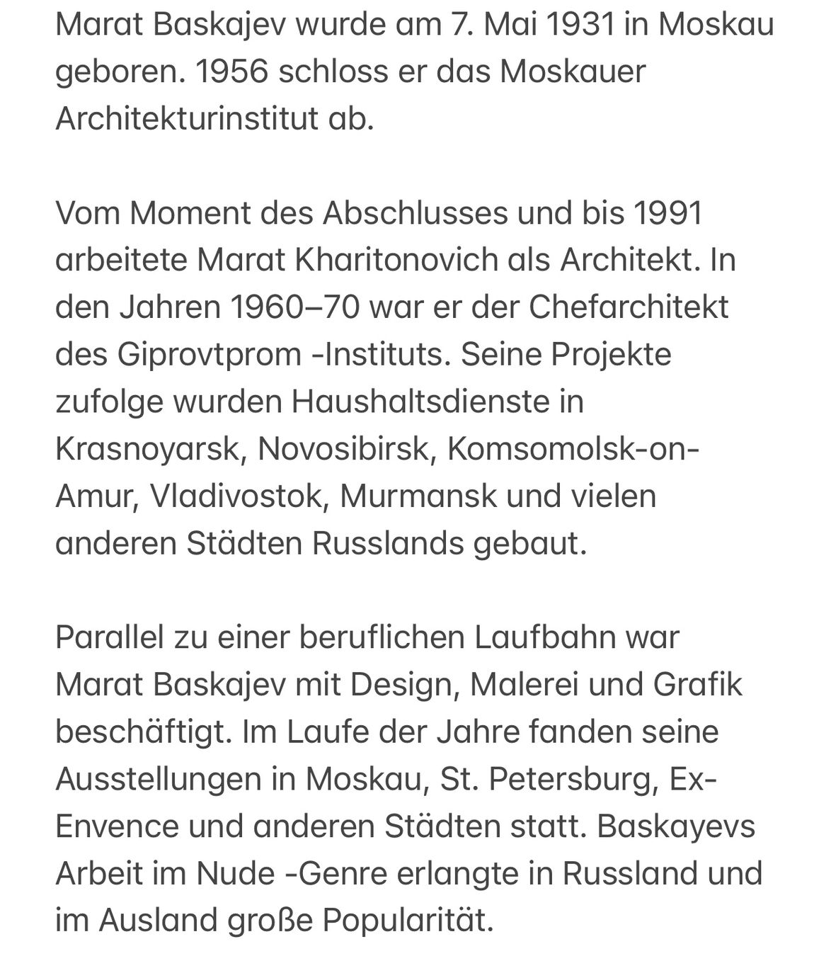 Dipinti: Baskajev Marat (1931-2022) – Usato da Grosshöchstetten venduto da Perle1951 7