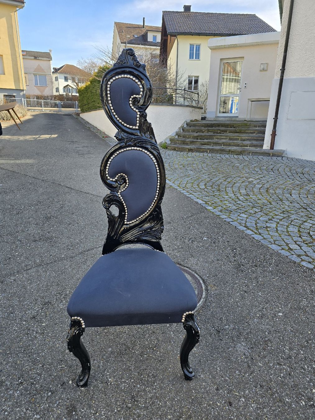 Sedie: Schwarzer Barock Stuhl, Top Zustand, ein echtes Schnäppchen! – Usato da Mettlen venduto da elios0888