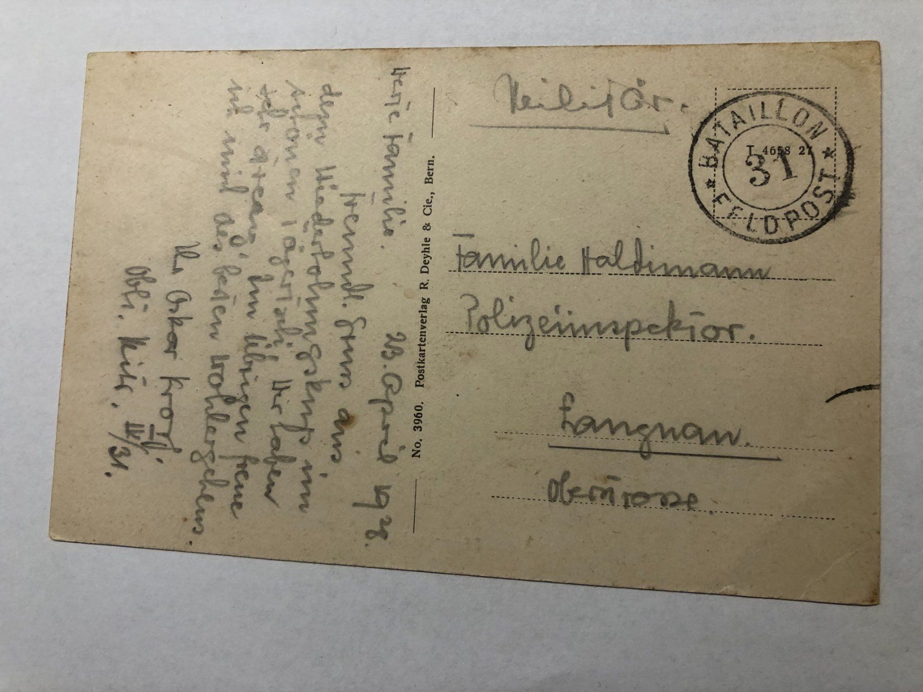 Ansichtskarten: Tägertschi 1928 – Gebraucht aus Pfäffikon ZH von Waltoversand 1