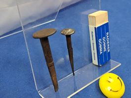 2 schöne antike Fenster Knöpfe, Schmiedeisen (LOT1738#FBS2)