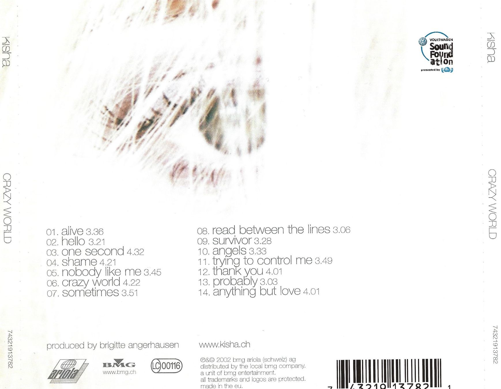 CD: CD: KISHA - Crazy World – Usato da Rotkreuz venduto da groeli69 1