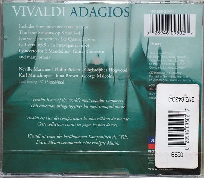 CDs: Vivaldi - Adagios – Neu und originalverpackt aus Grüningen von azulamarillo 1