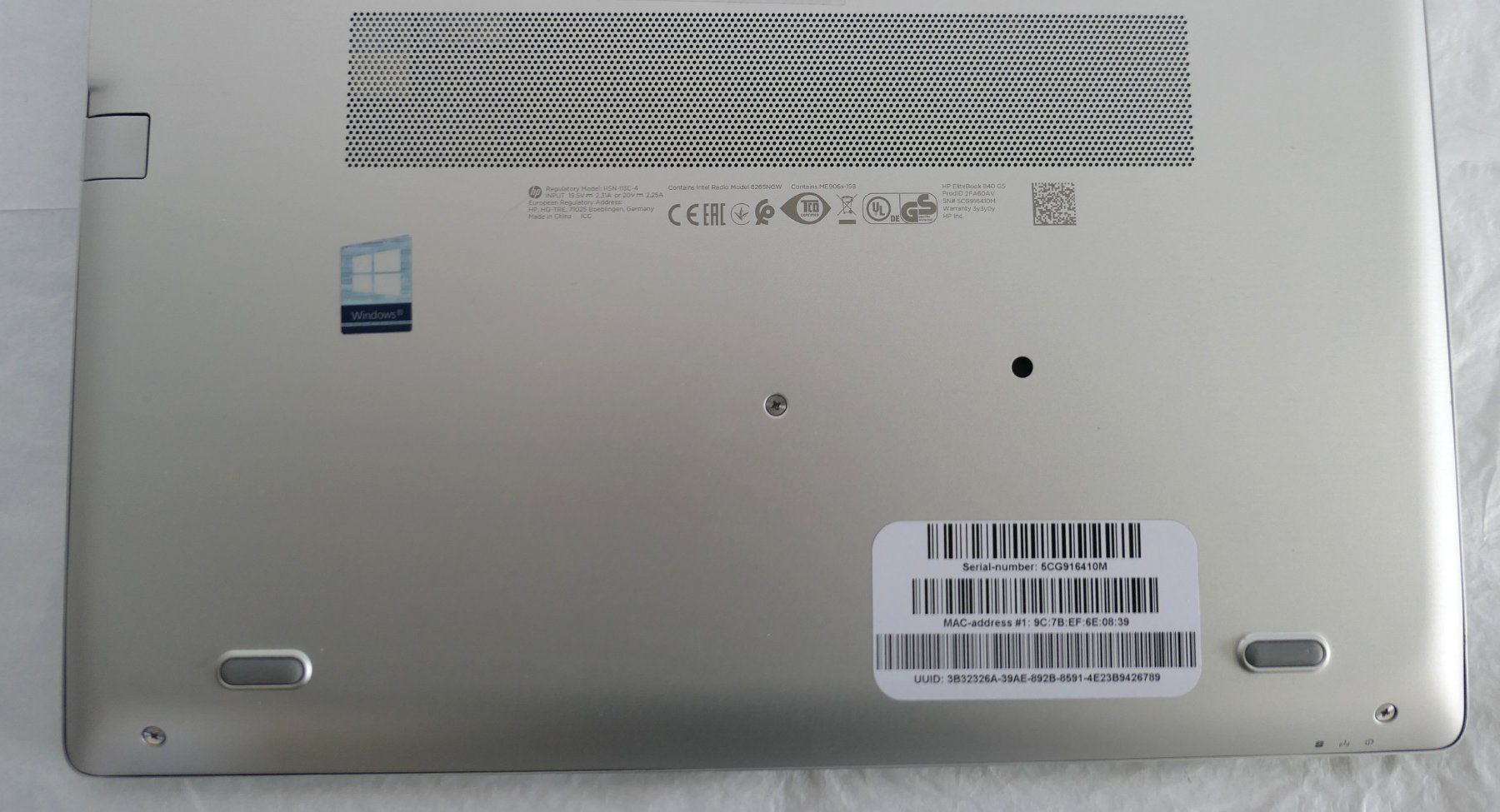 Hewlett Packard Notebook: HP ELITE BOOK 840 G5 – Usato da Münchenstein venduto da VSPBL-Verkauf 5