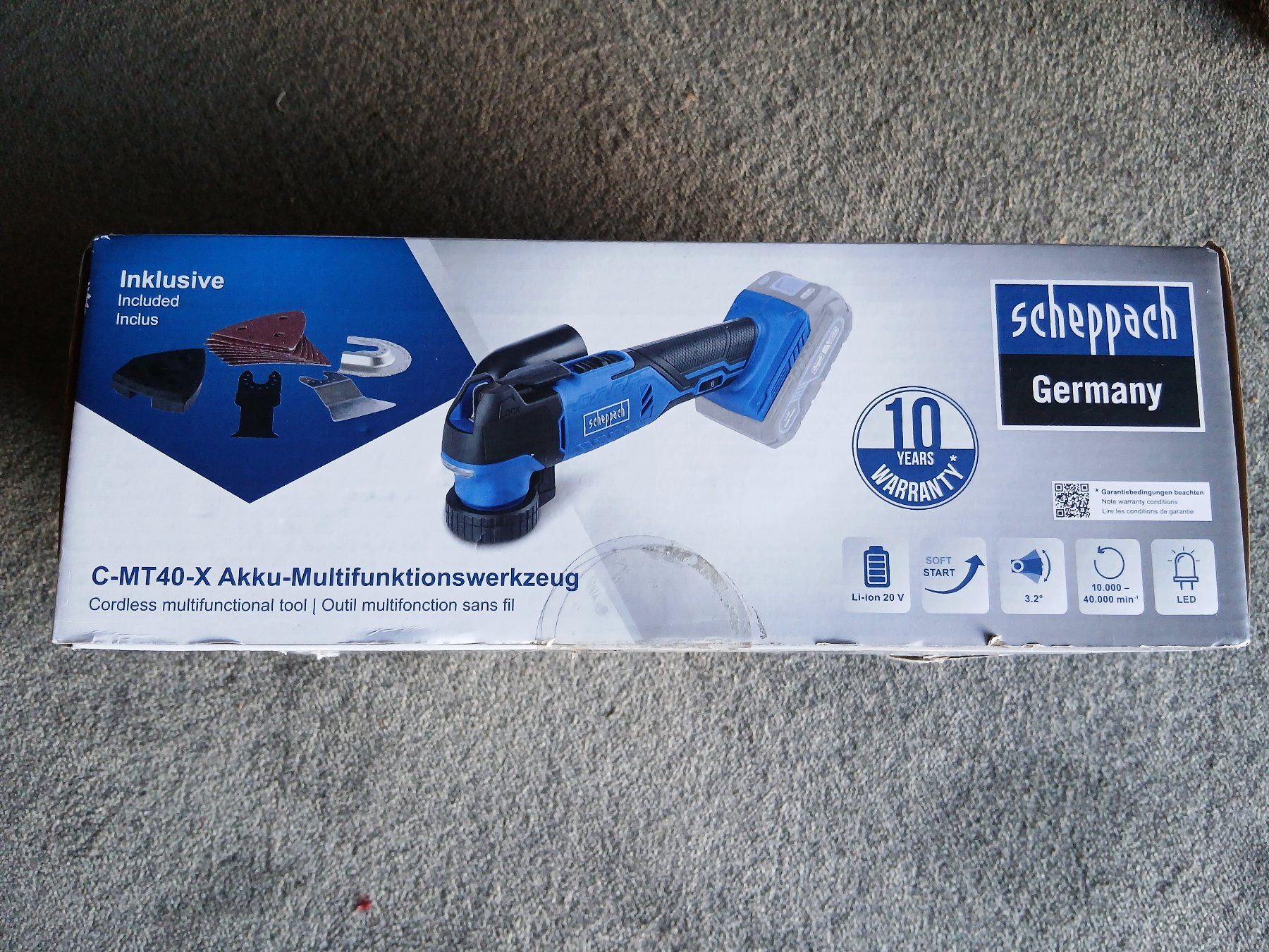 Scheppach Alle Werkzeuge: Scheppach Akku-Multif-tool C-MT0-X ungebraucht, NEU +Akku – Neu und originalverpackt aus Schönenwerd von Blackberry_2017 1