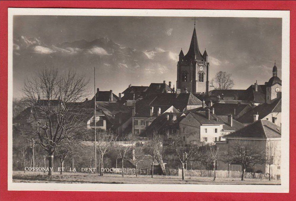 Cartoline postali: COSSONAY – Usato da Grüningen venduto da Kartenlaube