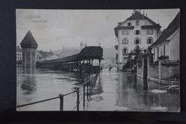 AK Luzern, Hochwasser Luzern 1910