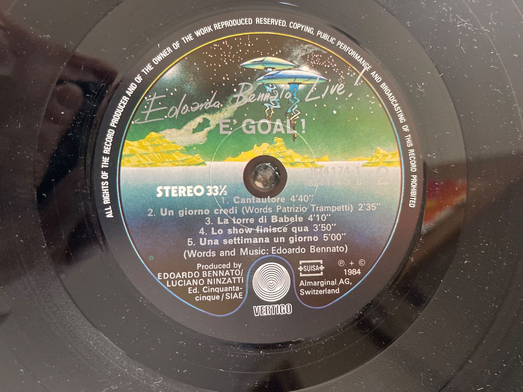 Dischi in vinile: A218/Edoardo Bennato Live! E' Goal! – Usato da Frutigen venduto da Philippe_jsp 2