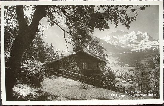 Cartoline postali: WENGEN Alphütte Chalet – Usato da Jona venduto da philajona