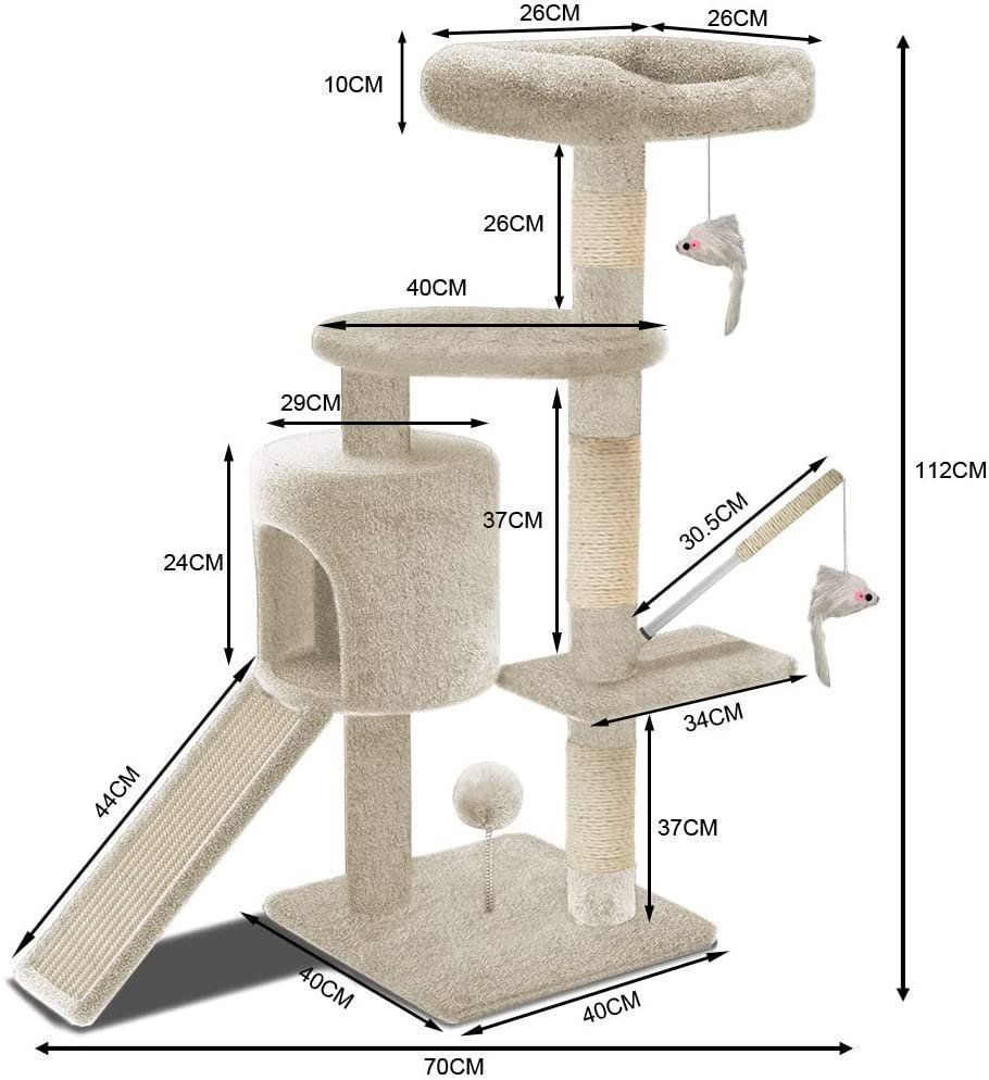 Tiragraffi: Kratzbaum Katzenbaum Stabiler Kletterbaum 115cm – Nuovo e nell'imballaggio originale da Herisau venduto da Serenco 3