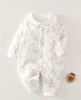 Baby Girl Overall Jumpsuit Onesie Animals Print Size 80