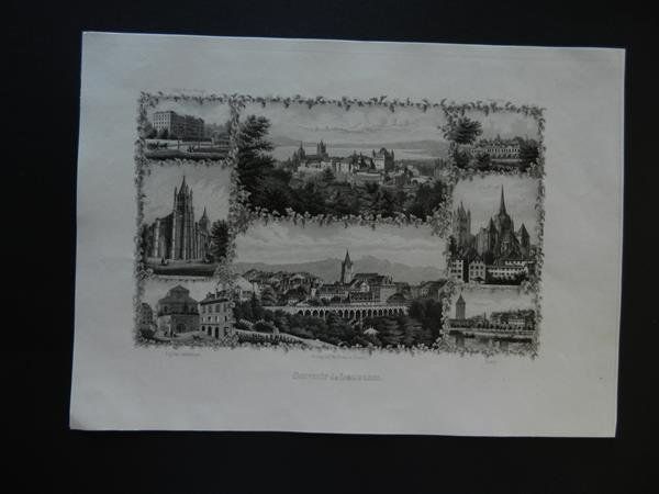 Incisioni: Lausanne Souvenirblatt – Usato da Risch venduto da Rischli15
