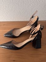 Schuhe schwarz Croco-Optik, Grösse 6, guter Zustand