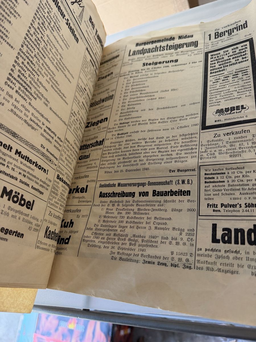 Riviste & Magazine: Nidauer Anzeiger, Schweizer Zeitung von 1939 – Difettoso da Lyss venduto da nekoreh 4