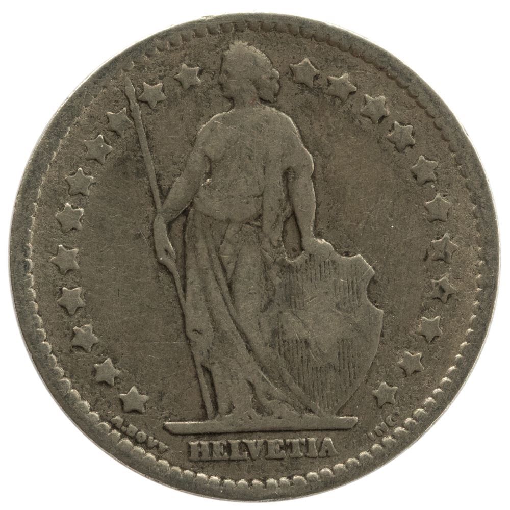 Tutti le monete: Schweiz 1 Franken 1876 – Nuovo e nell'imballaggio originale da Rotkreuz venduto da num_6343 1