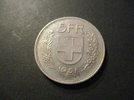 5.- Fr 1951  Pièce magnifique  Top qualité