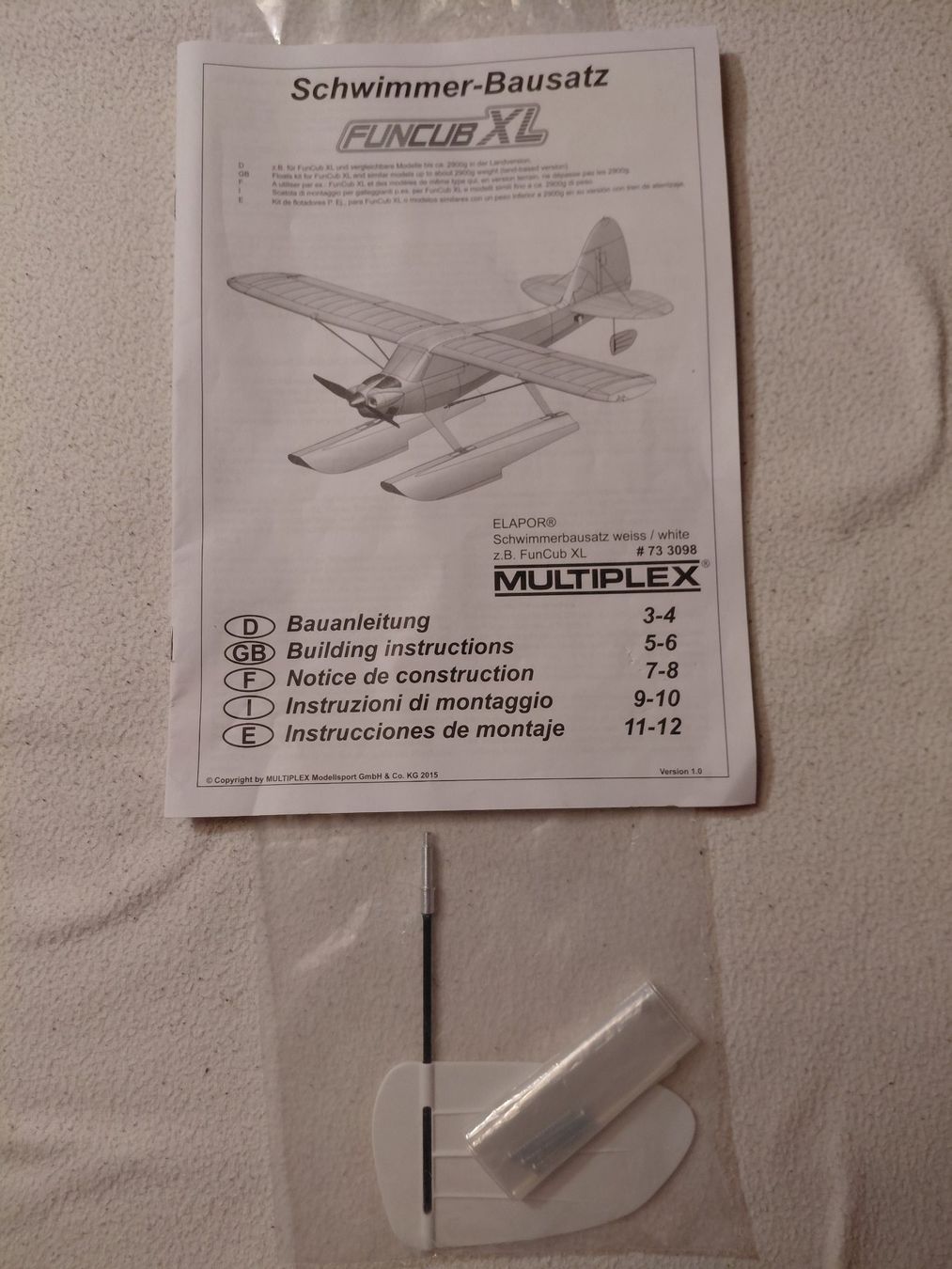 Multiplex Modellismo RC: Schwimmerset Funcub XL – Usato da Stein SG venduto da Bergler12 1