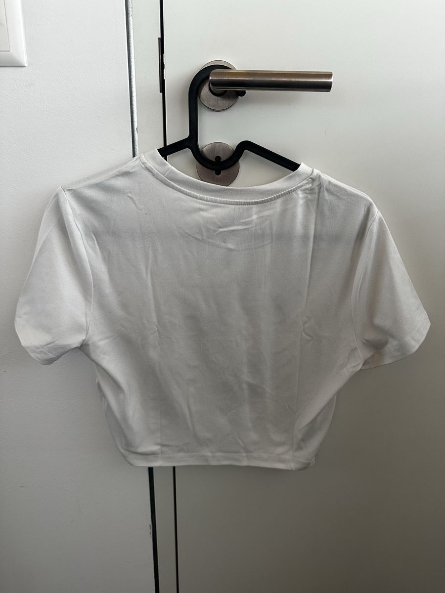 Shein T-shirt: Weiss Crop Top Cocktail Print – Usato da Romanshorn venduto da laa_279h 1