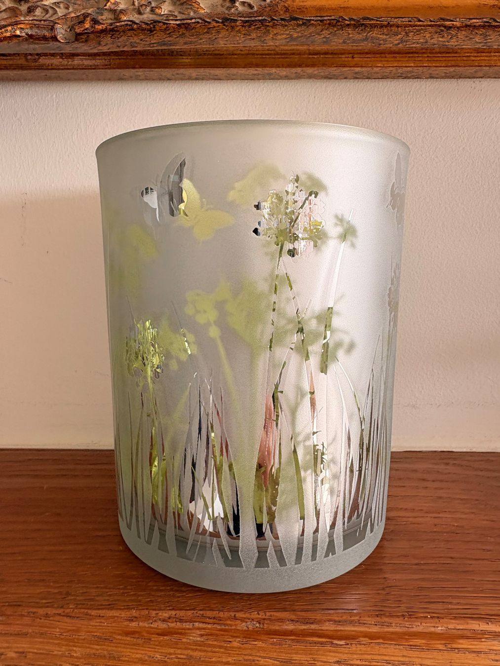 Tutte le decorazioni: Frühlings-Glas-Windlicht grün/silber – Usato da Bergdietikon venduto da Esunny